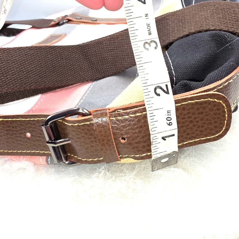 Canvas Multi Colored Stripe  Women's Bag With Crossbody Strap EUC - Picture 9 of 12